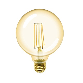 655307 лампа светодиодная филаментная glden-g95s-8-230-e27-2700 золотая